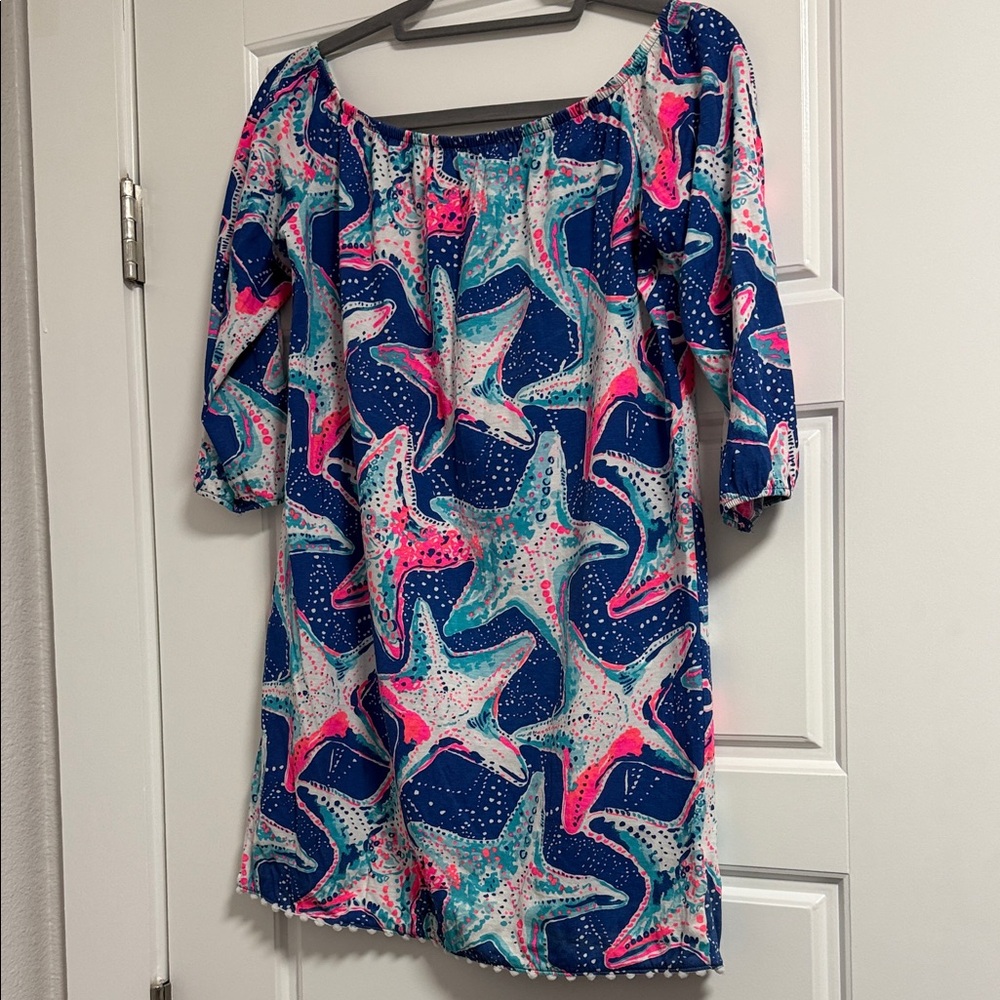 Lilly Pulitzer Blue and Pink Patterned Dress